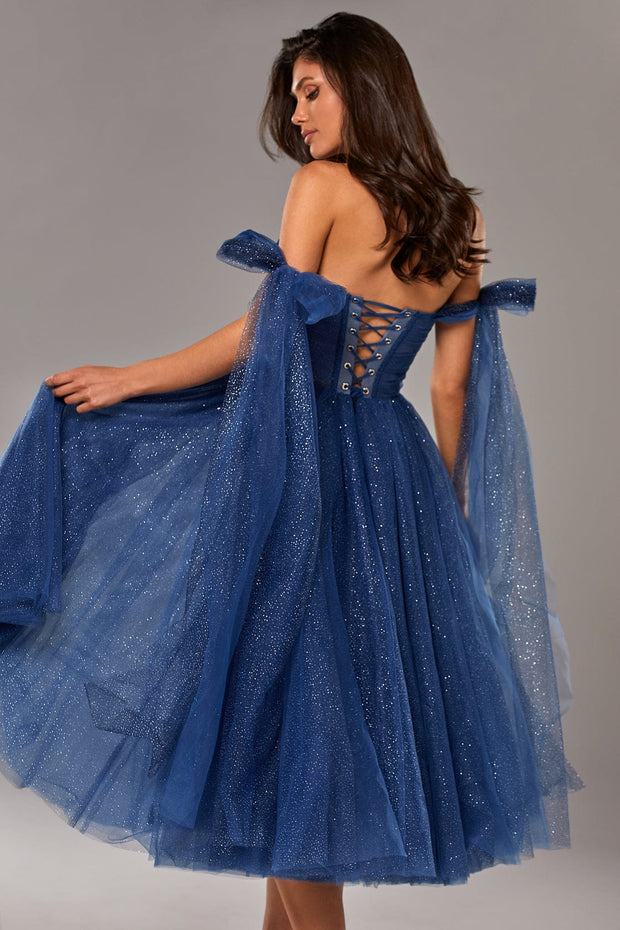 Sparkly off-the-shoulder tulle dress ...